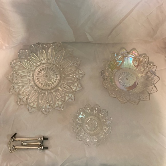 Rainbow crystal three tier candy dish - Picture 8 of 14